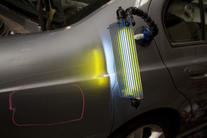 PDR striped lights dent repair Paintless Dent